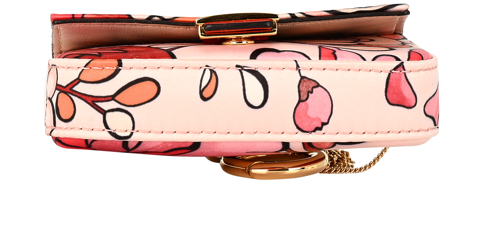 Nano Floral Baguette Charm Bag, &pound;450, Handbags, Pink, Satin, Top view